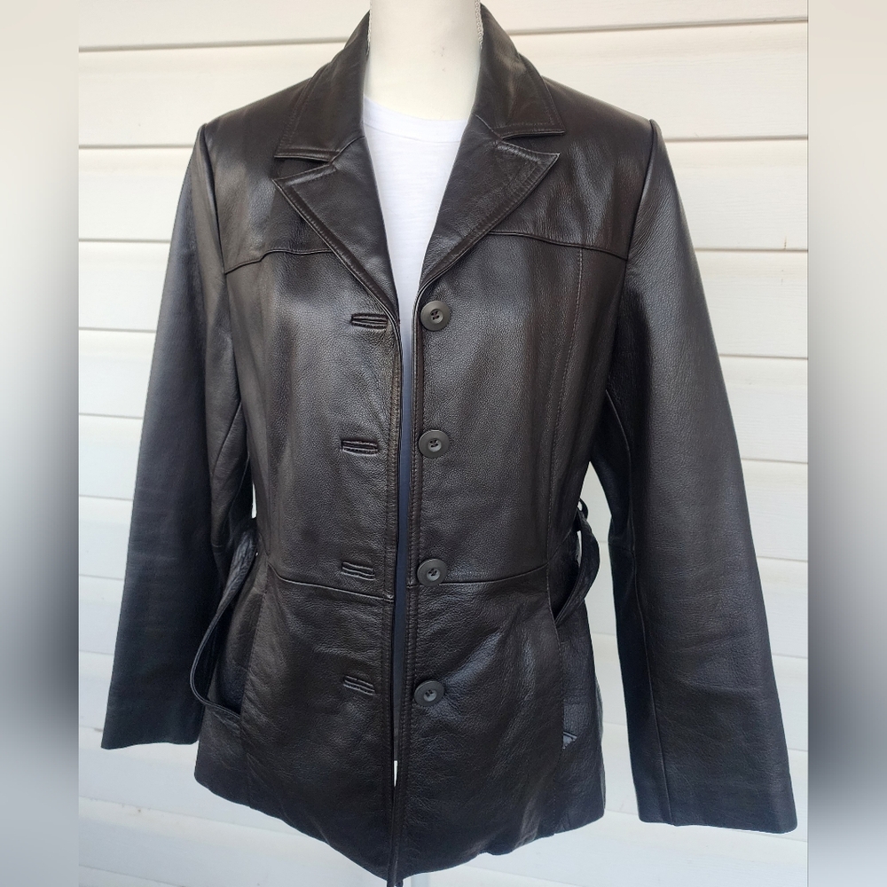 Wilsons Leather MAXIMA Black Leather Jacket!!! Y2K!! - Picture 2 of 14